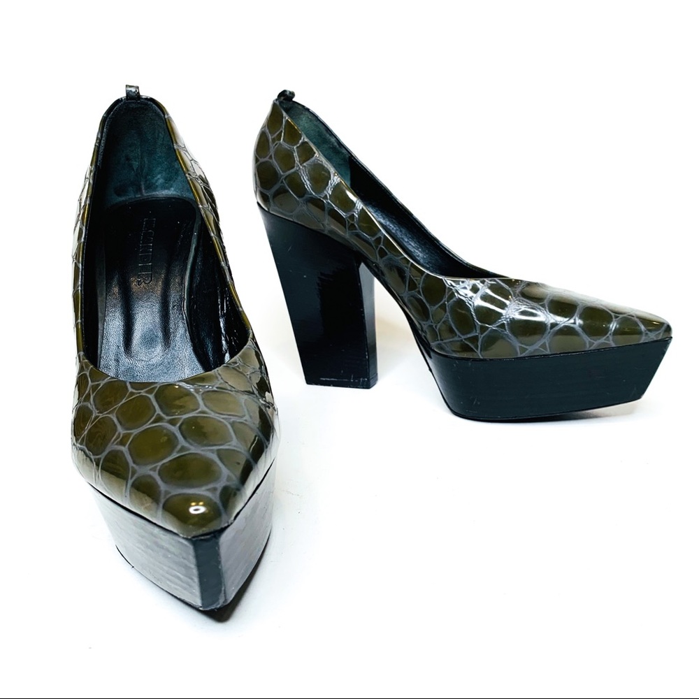 Jil Sander Pointed Toe Platform Blade Heels size 8